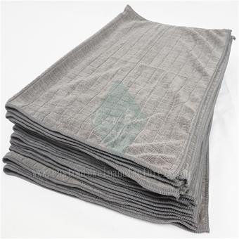 China Bulk backpacking microfiber towel Factory Grey Structure Microfiber Fast Dry Car Washing Towel Supplier